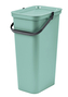 Odpadkový koš s víkem a rukojetí MODA 40 l zelená/grafitová