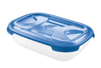 Dóza na potraviny NUVOLA 2 l obdélník modrá