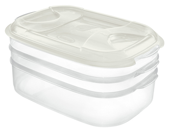 Set dóz NUVOLA PLUS 1+1+2 L bílá