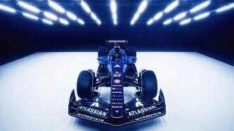 Sportovní tričko Williams Racing s logem světle modré - L