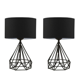 Dvě stolní lampy Loure černé