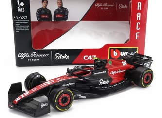 Model Alfa Romeo F1 C43 BBurago #24 Guanyu Zhou 2023 1:43