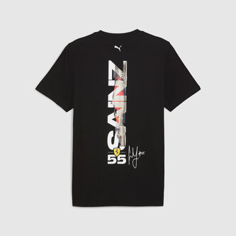 Fanouškovské tričko Carlos Sainz - Scuderia Ferrari F1 černé - XXL
