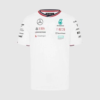 Týmové tričko Mercedes AMG F1 bílé - XXL