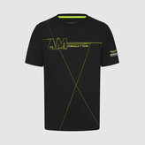 Aston Martin F1 Team fanouškovské tričko AMF1 černé - XL