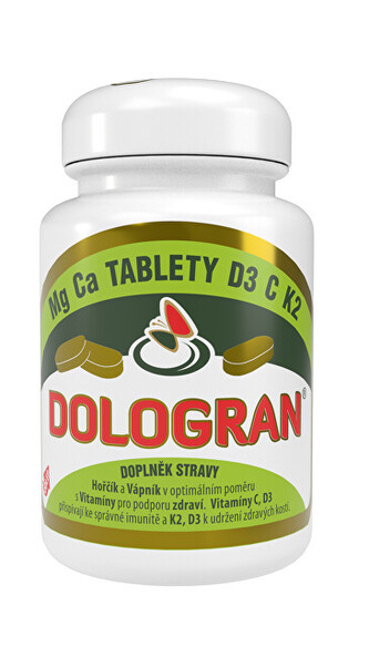 DOLOGRAN Dologran tablety Mg, Ca, D3, C, K2 60 tablet