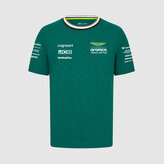 Dětské týmové tričko Aston Martin F1 Team zelené - 152 CM