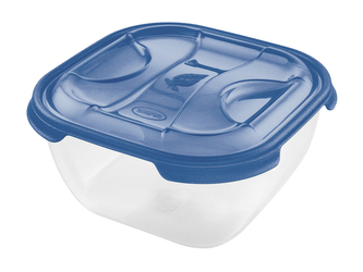 Dóza na potraviny NUVOLA 2 l čtverec transparentní/modrá Dóza na potraviny NUVOLA 2 l čtverec transparentní/modrá