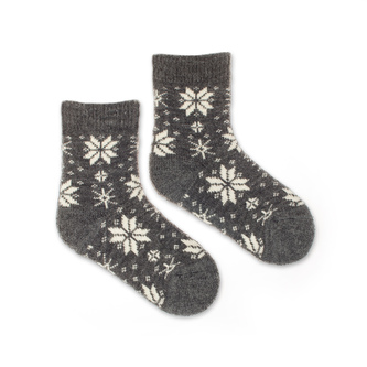 Dětské vlněné ponožky Vlnáč vločka šedá Šedé S (25-27) Dětské vlněné ponožky Vlnáč vločka šedá Šedé S (25-27)