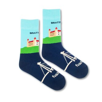 Ponožky Bratislavský hrad Modré S (35-38)