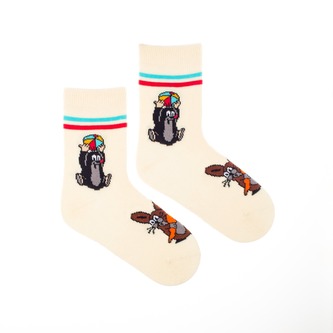 Dětské ponožky Krtek s míčem Béžové L (31 - 34)