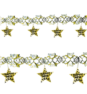 Widmann Girlanda HAPPY NEW YEAR zlatá