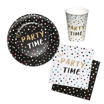 Boland Stolní set 'Party Time' (6 talířů, 6 šálků, 12 ubrousků)