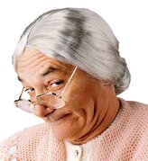 Widmann Paruka babičky s drdolem šedivá