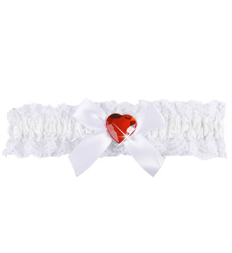 Widmann Podvazek bílý se  srdíčkem