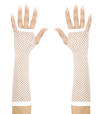 Widmann Rukavičky bez prstů bílé síťované