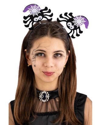 Carnival Toys Halloweenská čelenka s veselými pavoučky