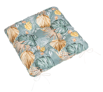 Sedák Adéla prošívaný - Šedá,Žlutá,Béžová - 40x40 cm