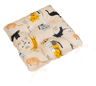 Sedák Adéla prošívaný - Béžová,Černá,Šedá - 40x40 cm