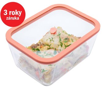 STATUS Viva skleněná vakuová dóza 2,6l 131106, lososová