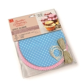 víčko dekorační-6ks-sklen.zavař. QUATTRO ST., d18cm+gum+prov.