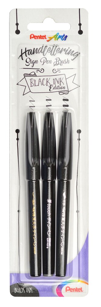 Pentel (Japan) Permanentní popisovače v sadě Pentel touch XSESP15-3 velikosti v černé barvě