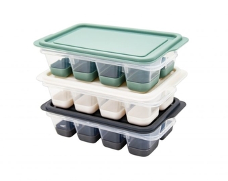 Forma na led PH/silikon s víčkem 8 kostek, sada 3ks  DUNYA MINI