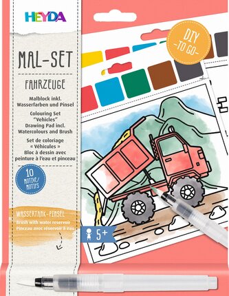 10 omalovánek - maluj vodou dopravní prostředky