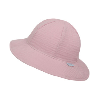 Dívčí klobouk mušelín Powder pink; Barva: pudrová; Velikost: XXS
