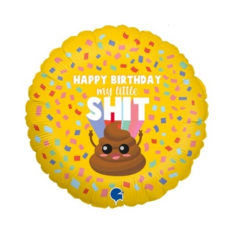 Foliový balonek Happy Birthday My Little Shit, 45 cm Foliový balonek Happy Birthday My Little Shit, 45 cm