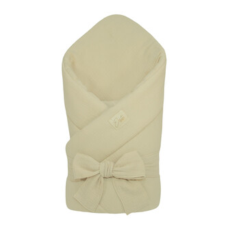 Mušelínová zavinovačka pro miminko Ecru 85x85 cm; Barva: režná; Velikost: 85 x 85 cm