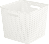 Úložný box RATTAN 'Y' STYLE - Square krémový