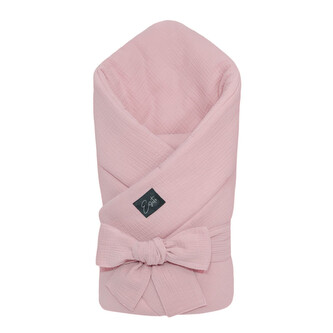 Mušelínová zavinovačka pro miminko Powder pink 85x85 cm; Barva: pudrová; Velikost: 85 x 85 cm