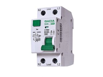Proudový chránič GACIA SL6N typ AC /B20A/30mA/1P+N/6kA (s nadproudovou ochranou RCBO)
