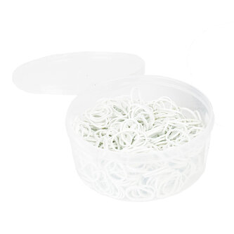 Horze Tenké gumičky (500pcs.) Bílá