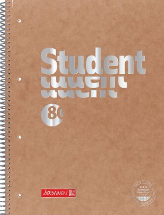 Kroužkový blok natur, A4 čtvereček, 90g, 80 listů