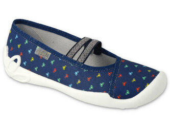 116Y308 31 - dívčí balerínky Befado modré,mašličky 116Y308_36