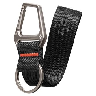 Spigen Carabiner With KeyRing 2 Pack, black