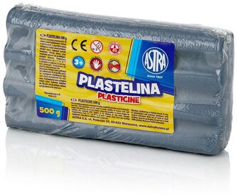 Plastelina 500 g srebrna 303117015, Astra