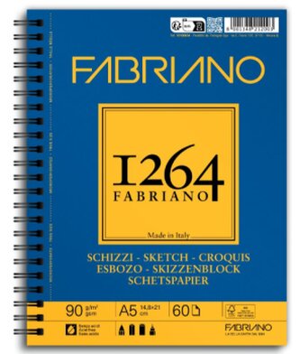 Skicák Fabriano Schizzi 1264 90g A5 long side