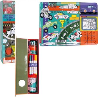 Silikonowa mata z łamigłowkami i grami Samochody