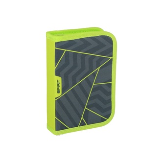 Penál 1-patrový/2 klopy/plný SPIRIT - ABS Green