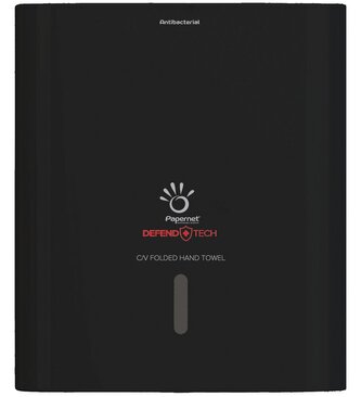 Zásobník ručníků skládaných V DefendTech, černý