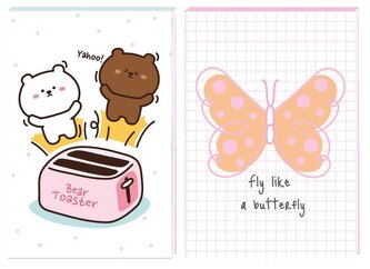 Notes A6/30K z poddrukiem No name-dziewcz (12szt)