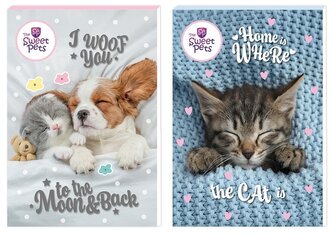 Notes A6/30K z poddrukiem The sweet pets (12szt)