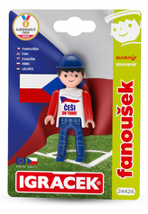Igráček Fanoušek - figurka s vlajkou