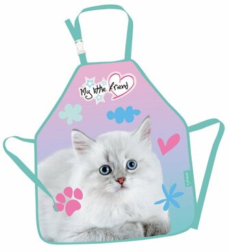 PROMO Fartuszek ochronny do prac plastycznych My Little Friend Pastelowy kot