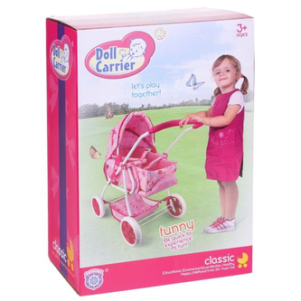 Wózek dla lalki 3w1 Spacerówka Gondola Nosidełko różowy CH-012406