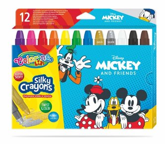 Kredki 12 kolorów świecowe żelowe wykręcane w sztyfcie Mickey i Przyjaciele Colorino Kids 89946 Kredki 12 kolorów świecowe żelowe wykręcane w sztyfcie Mickey i Przyjaciele Colorino Kids 89946
