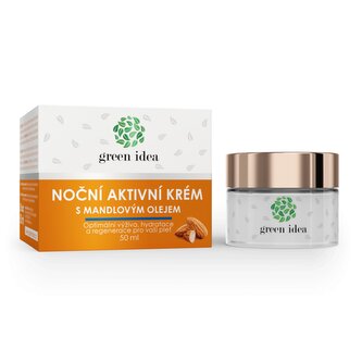 Green idea Noční aktivní krém s mandlovým olejem 50 ml